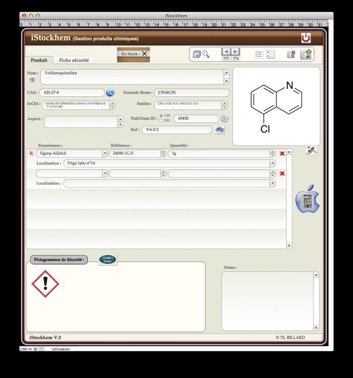 <b>iStockhem</b><br>Gestion des produits chimiques<br>Stock control